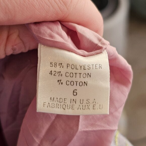 Tahari Vintage Light Purple Pant Suit with Green and Orange Flowers Sz 6 - Picture 11 of 16